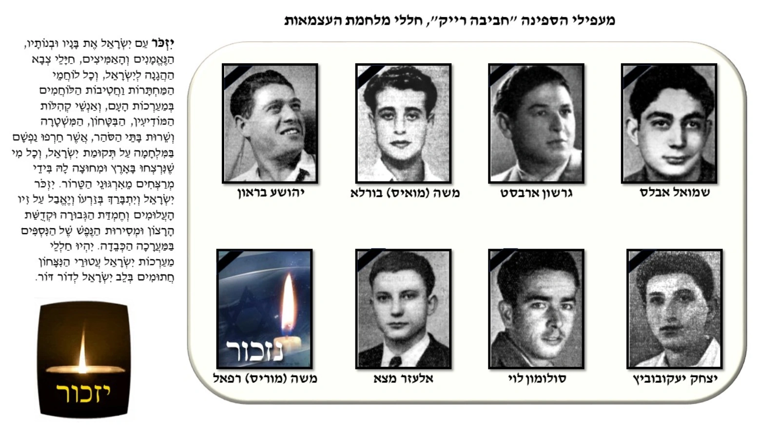 לזכרם של שמונת המעפילים