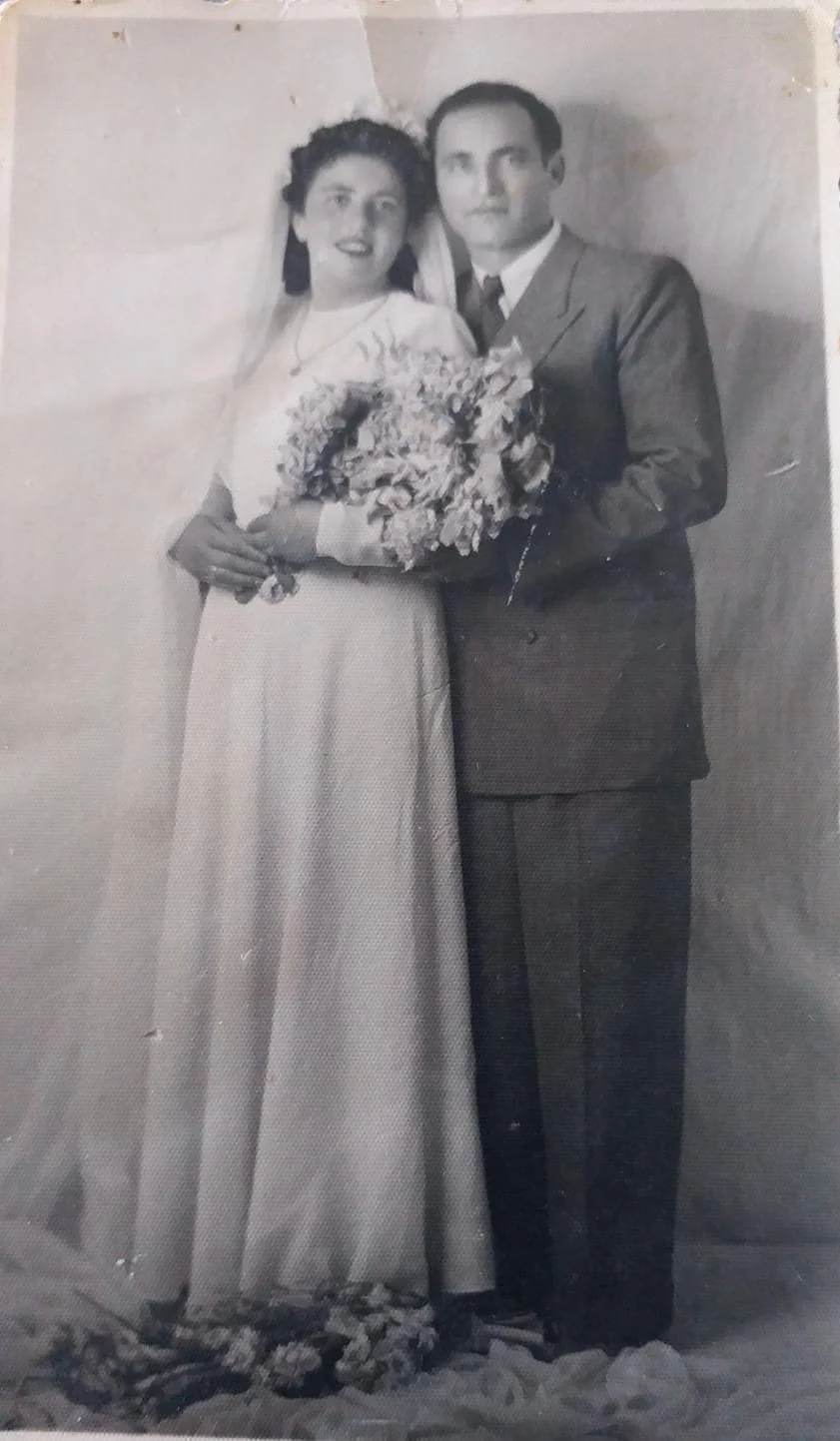 ביום נשואיהם בשנת 1947